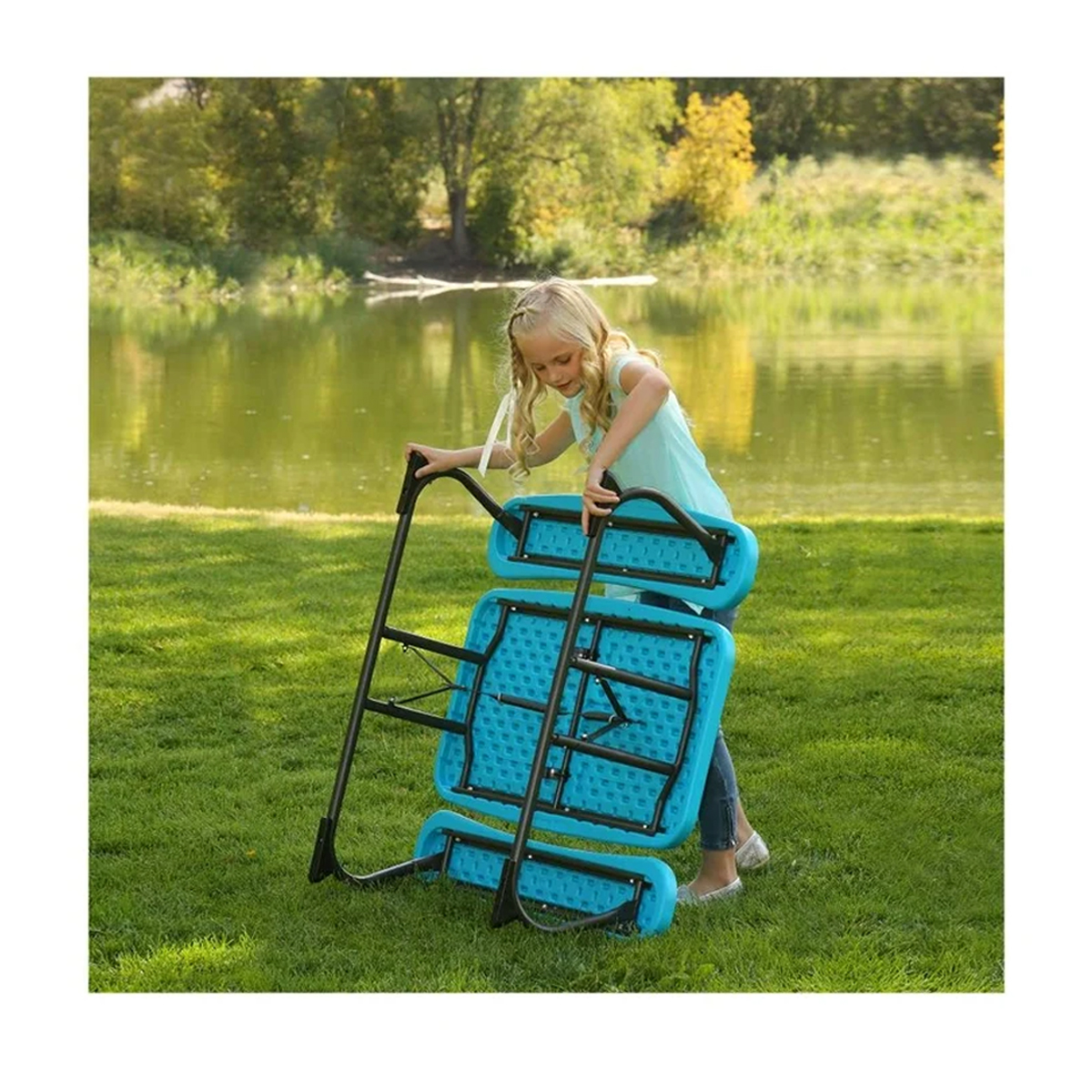 Foto 4 pulgar | Mesa de Picnic Lifetime Azul