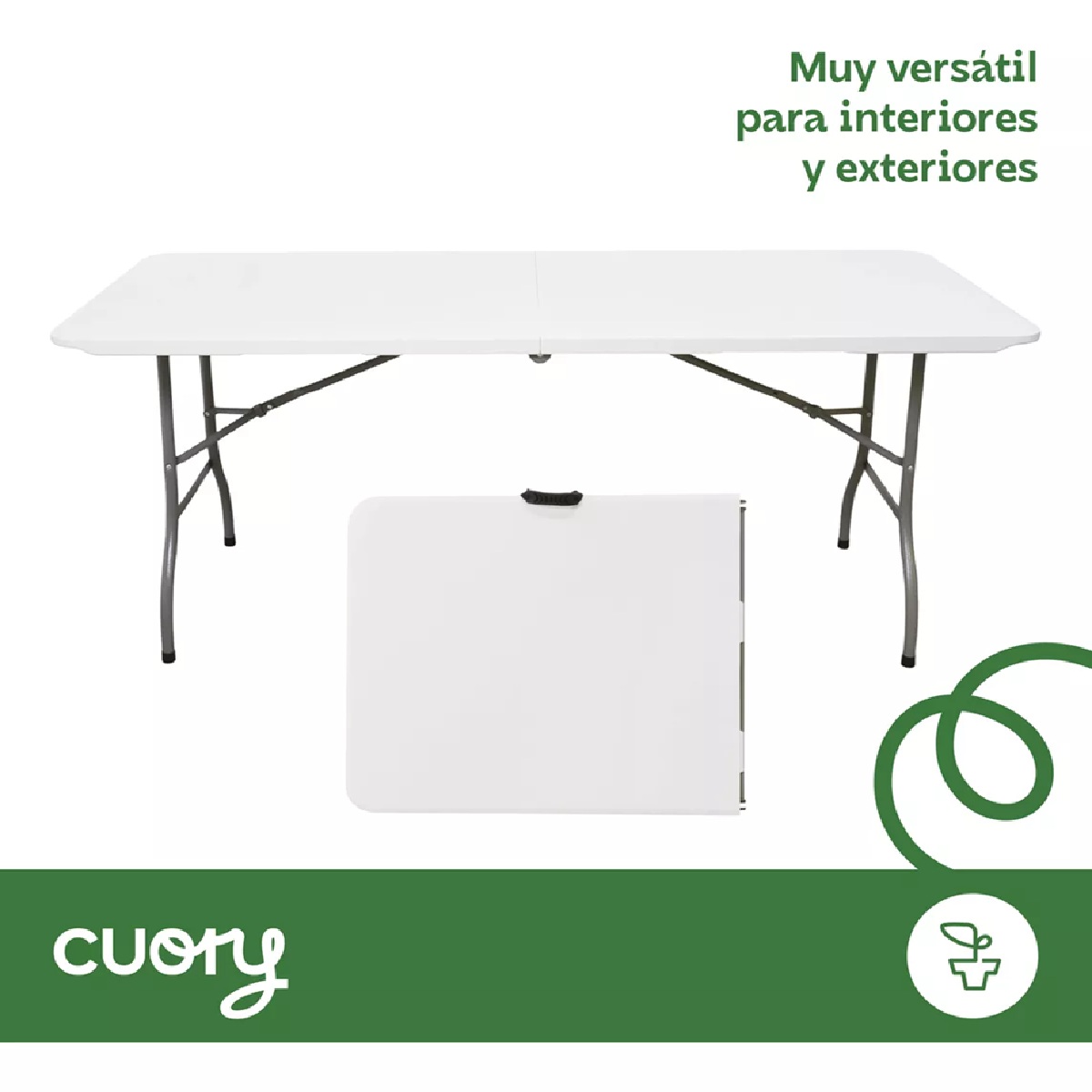 Foto 4 pulgar | Mesa Plegable Portátil 2.40m De Plástico Tipo Portafolio