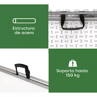 Foto 4 | Mesa Plegable Portátil 2.40m De Plástico Tipo Portafolio