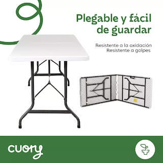 Foto 5 | Mesa Plegable Portátil 2.40m De Plástico Tipo Portafolio