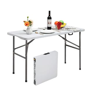 Foto 1 | Mesa Plegable 120cm Exterior Jardín Plástico Tipo Portafolio