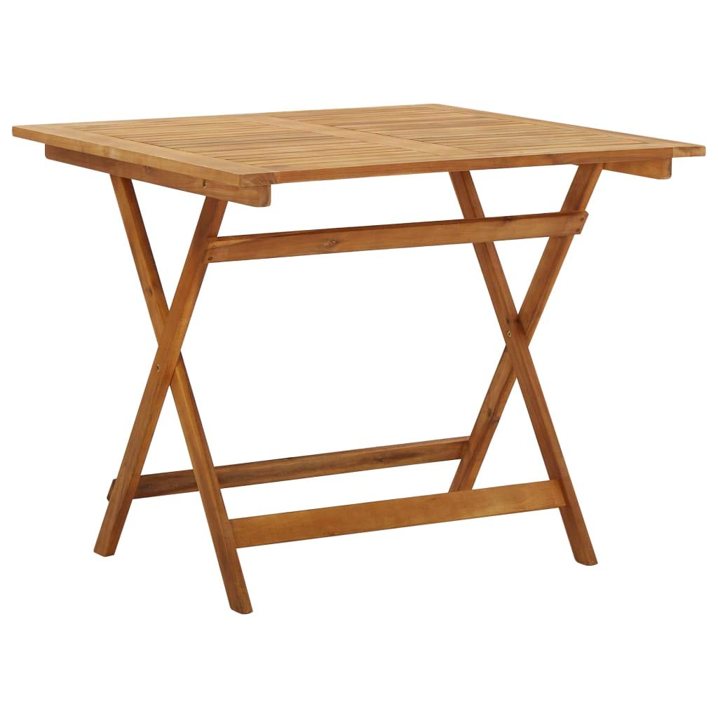 Foto 3 pulgar | Mesa De Patio Vidaxl, Madera Maciza De Acacia, Plegable, 90 X 90 X 75 Cm - Venta Internacional.