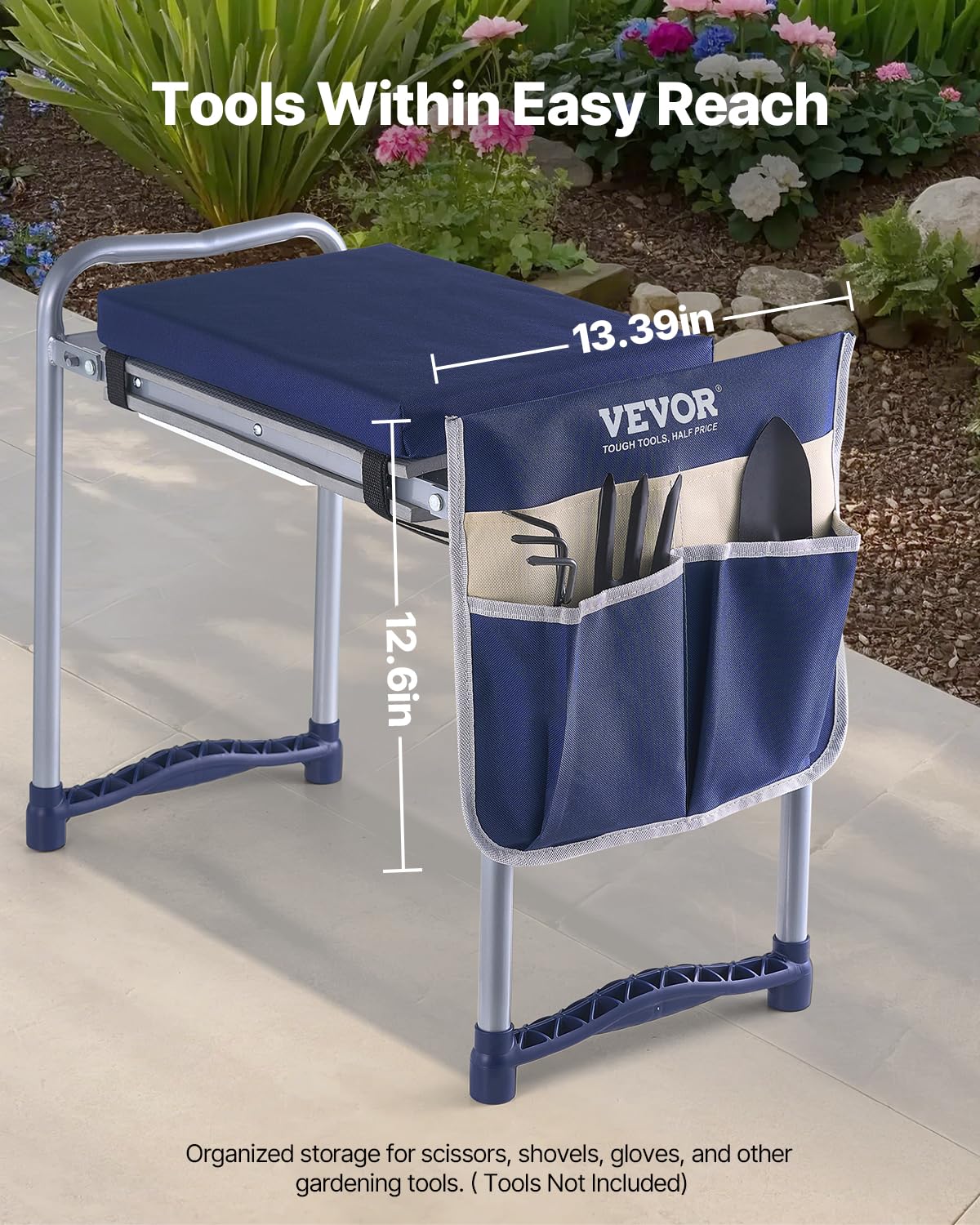 Foto 6 pulgar | Reclinatorio Y Asiento De Jardín Vevor, Grande, Plegable Y Resistente - Venta Internacional.