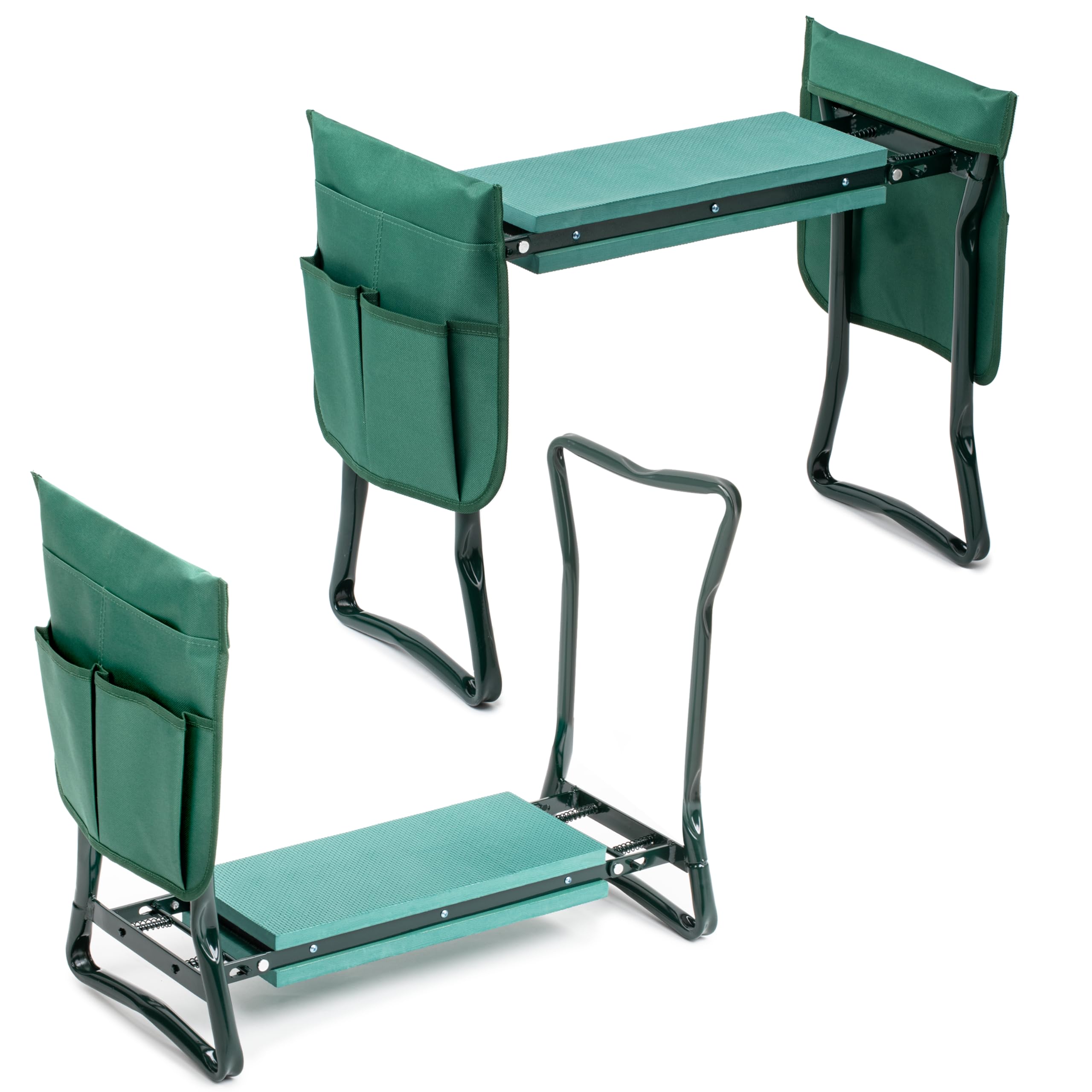 Taburete Plegable Con Asiento Y Reclinatorio Para Jardín Ipower Garden - Venta Internacional.