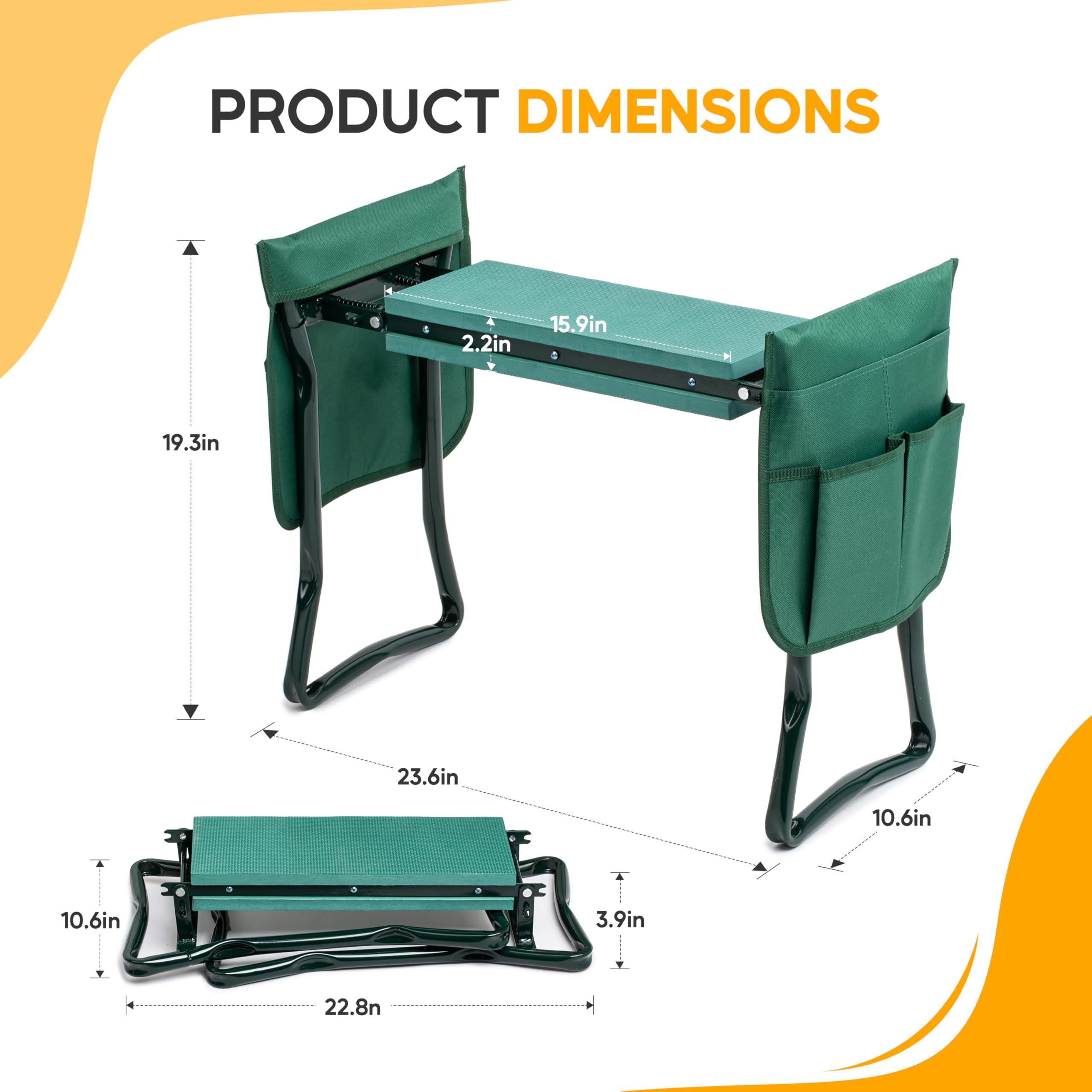 Foto 3 pulgar | Reclinatorio Y Asiento De Jardín Simple Deluxe, Plegable, Verde - Venta Internacional.