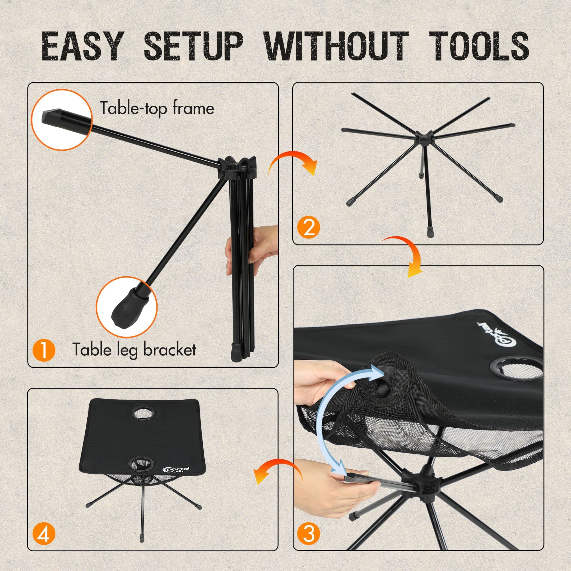 Foto 7 pulgar | Mesa De Camping Portal Ultralight Compact Aluminium Black - Venta Internacional.