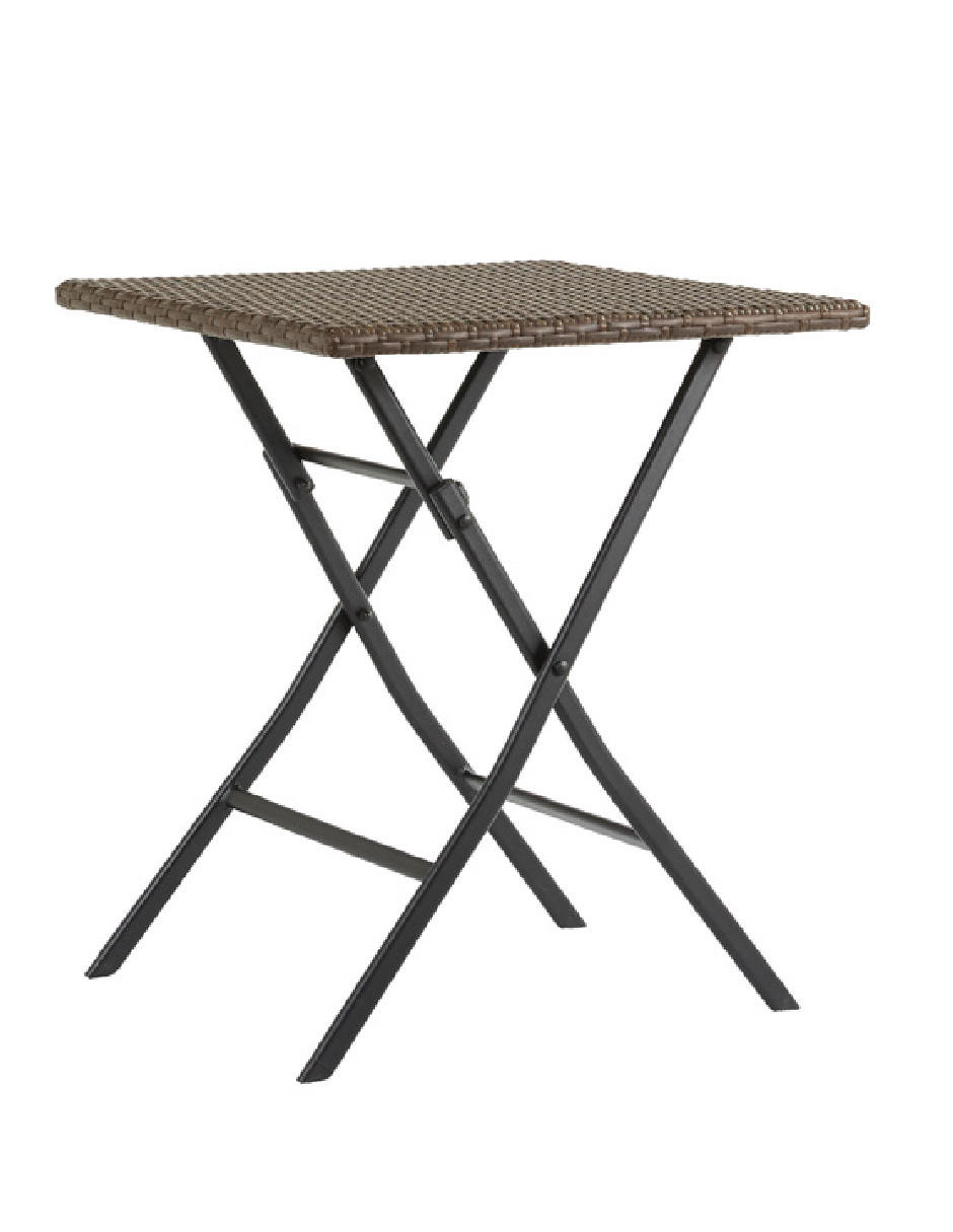 Naterial Mesa De Comedor Plegable Tipo Ratán De Aluminio Apta Para Exterior, Modelo Zena