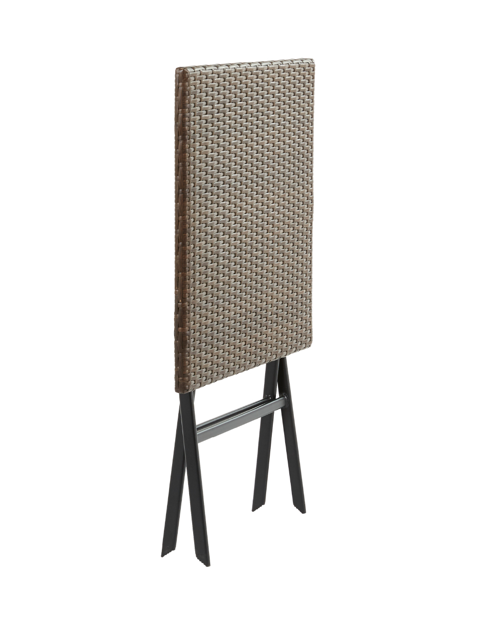 Foto 2 | Naterial Mesa De Comedor Plegable Tipo Ratán De Aluminio Apta Para Exterior, Modelo Zena