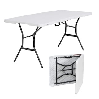 Foto 1 | Mesa Rectangular Lifetime Blanca Portafolio De 183.8cm Color Blanco