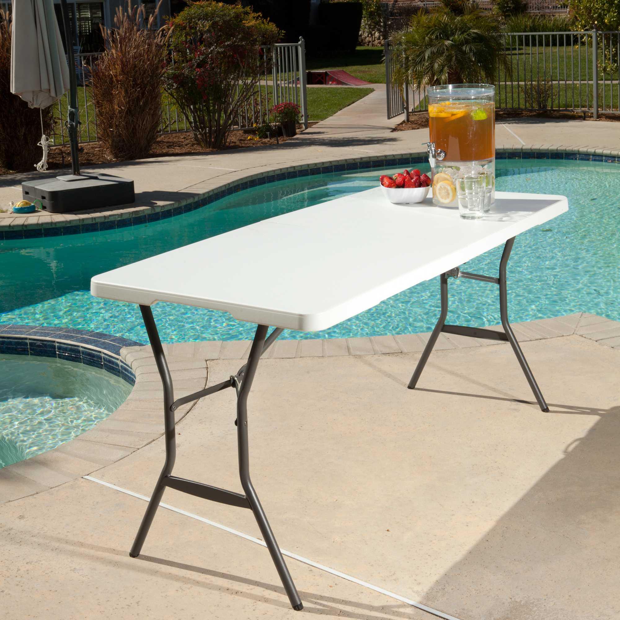 Foto 4 | Mesa De Exterior Lifetime 4534 De Polietileno/acero Color Blanco
