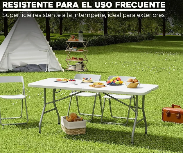 Foto 5 pulgar | Xtellar Mesa Portátil Plegable Premium Para Jardín Y Eventos Familiares 1.80m