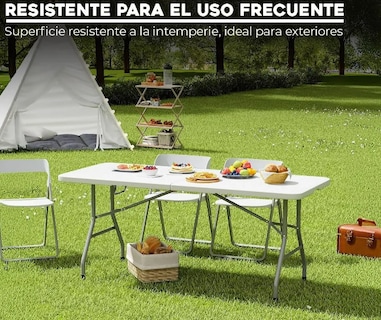 Foto 4 | Xtellar Mesa Portátil Plegable Premium Para Jardín Y Eventos Familiares 1.80m