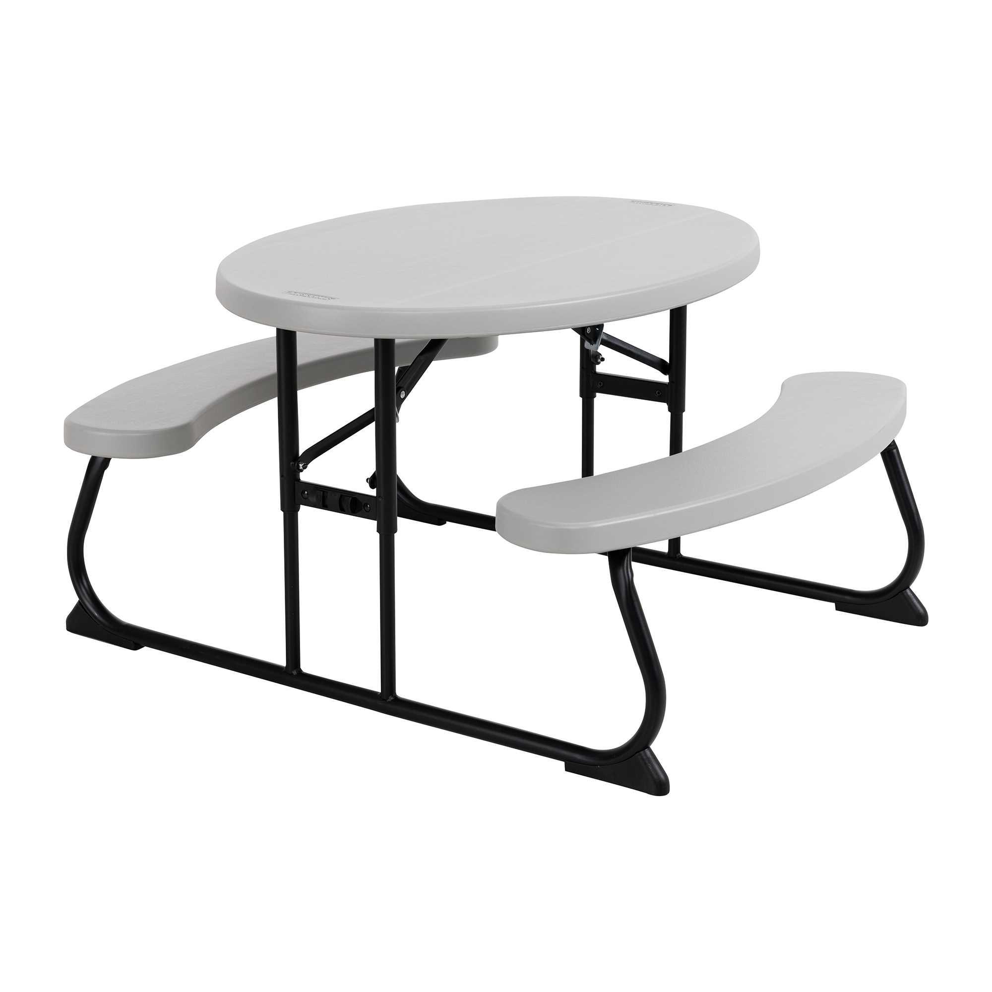 Foto 2 pulgar | Mesa Infantil Lifetime Ovalada Plegable Blanco
