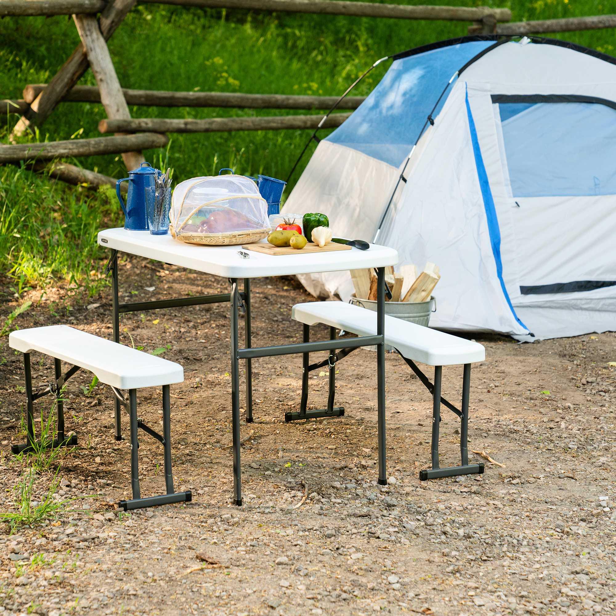 Foto 4 pulgar | Mesa De Picnic De 1.06m Con 2 Bancas Lifetime