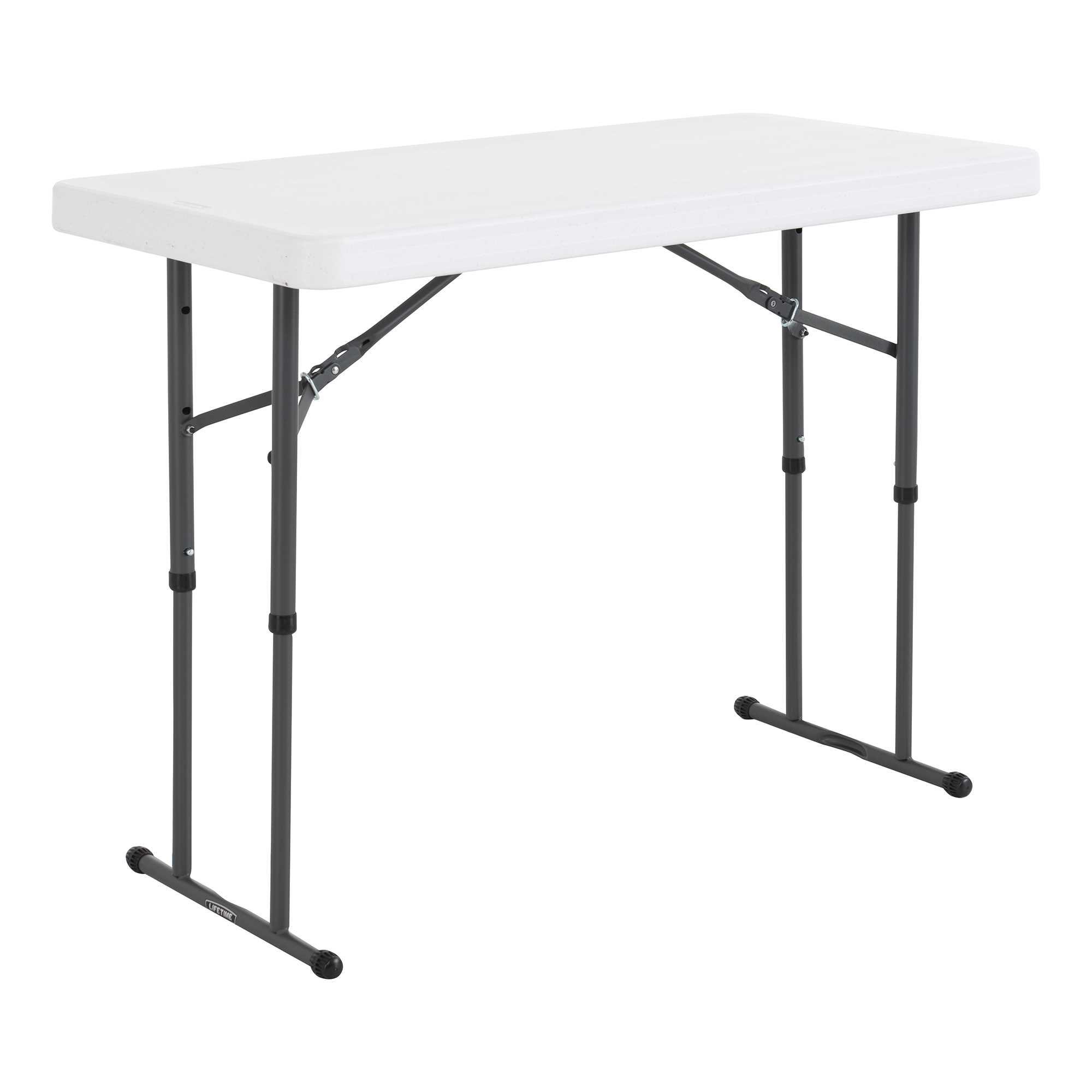 Foto 2 pulgar | Mesa Plegable Rectangular 1.22m Ajustable Blanca Lifetime