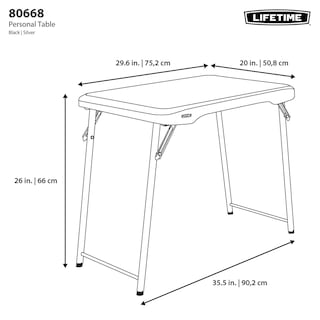 Foto 5 | Mesa Personal Negra 30 Pulgadas Lifetime