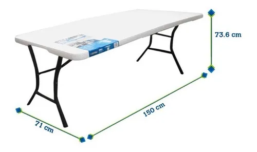Foto 4 pulgar | Mesa Plegable Lifetime Portafolio De 1.5 M Color Blanco