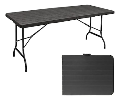 Foto 1 | Mesa Plegable De Plástico Estilo Madera 1.80cm