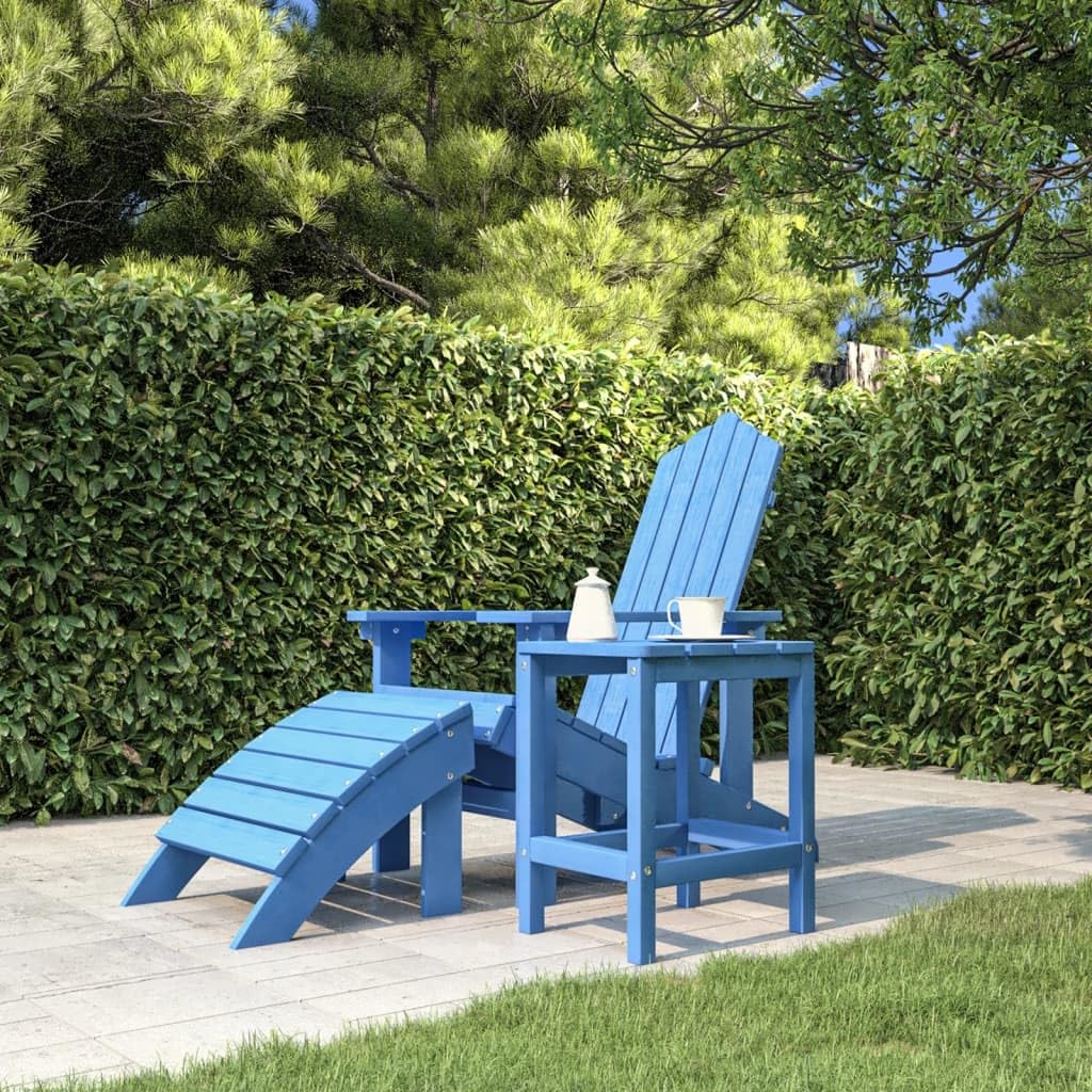 Foto 4 pulgar | Mesa Adirondack De Jardín Vidaxl  Azul Aguamarina  Resistente A La Intemperie - Venta Internacional.