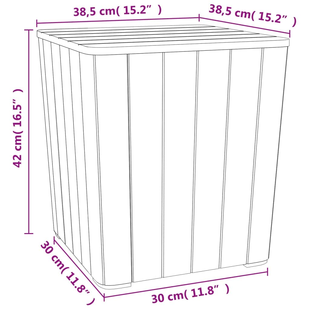 Foto 5 pulgar | Mesa De Patio Vidaxl  Robusta  De Polipropileno Marrón Claro Con Almacenamiento - Venta Internacional.