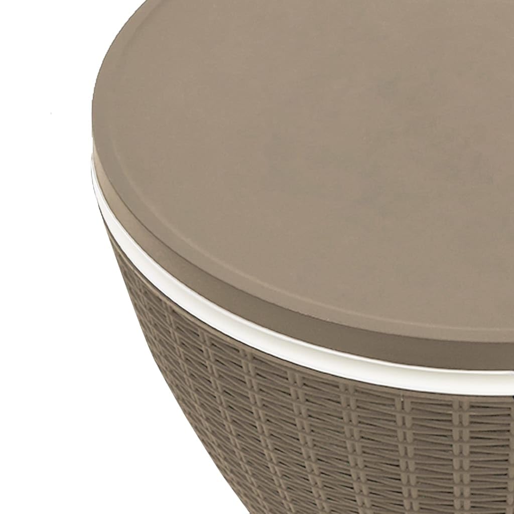 Foto 6 pulgar | Mesa De Patio Para Exteriores Vidaxl 3 En 1 Con Enfriador De Hielo  Color Marrón Claro - Venta Internacional.