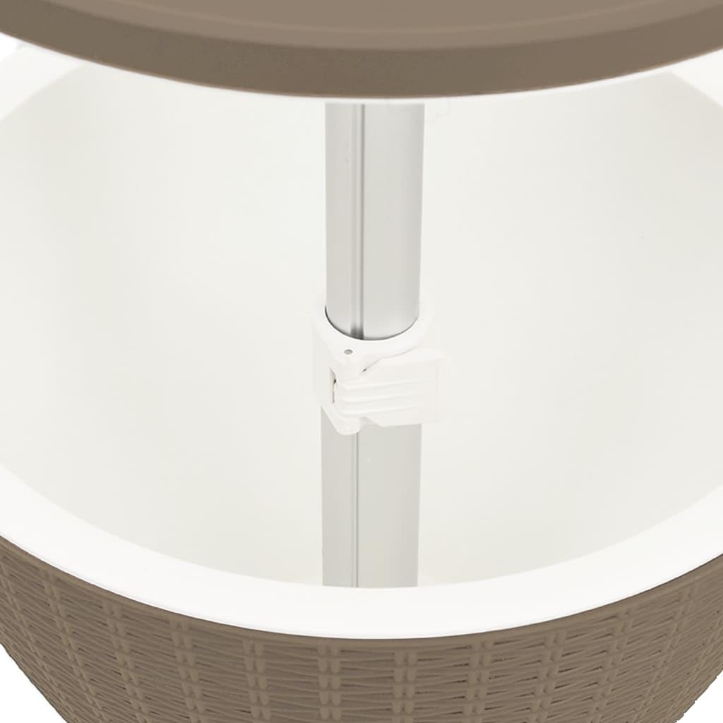 Foto 7 pulgar | Mesa De Patio Para Exteriores Vidaxl 3 En 1 Con Enfriador De Hielo  Color Marrón Claro - Venta Internacional.
