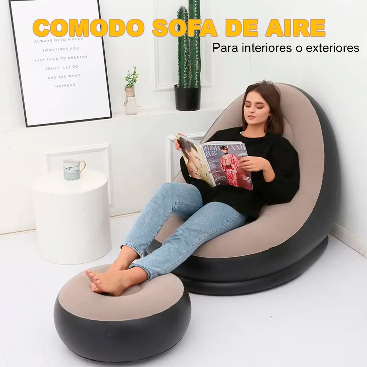 Foto 4 pulgar | Sillón Inflable Kimhi Portátil