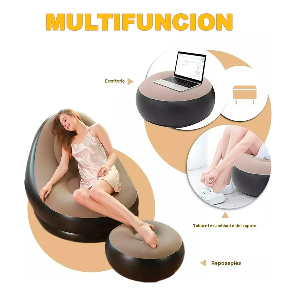 Foto 5 pulgar | Sillón Inflable Kimhi Portátil