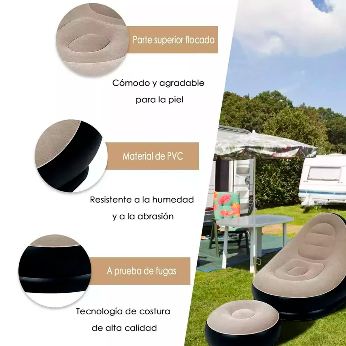 Foto 7 pulgar | Sillón Inflable Kimhi Portátil