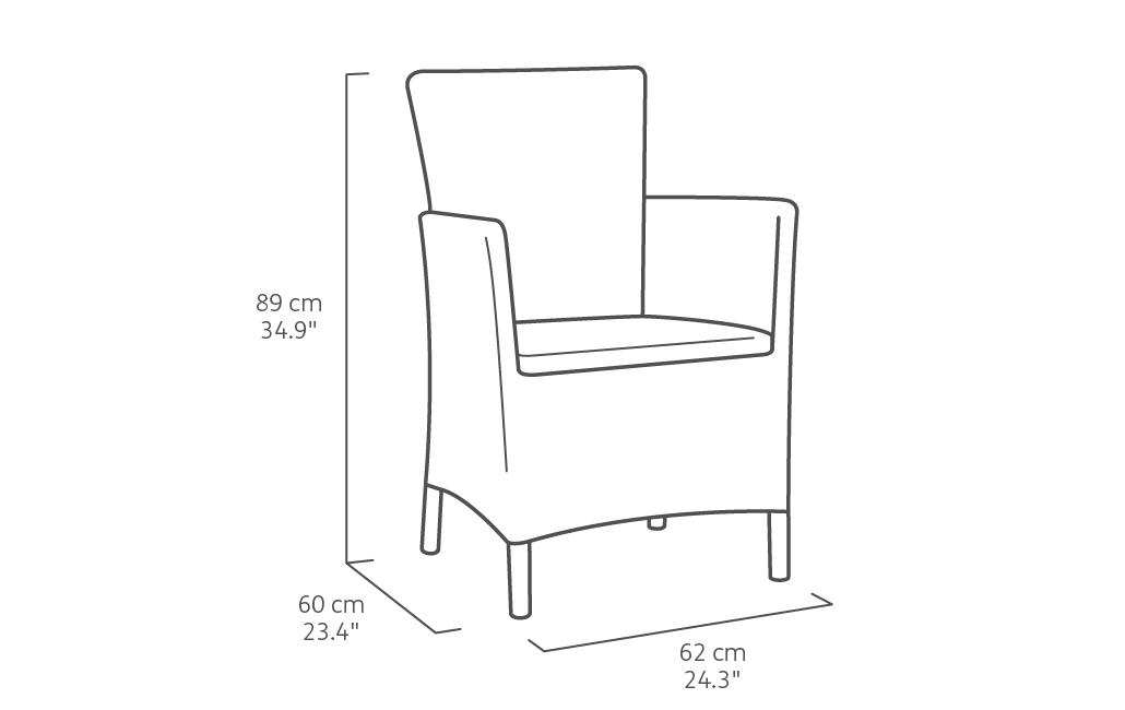 Foto 7 | Sillón Individual Keter Iowa Ratán Gris