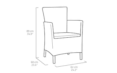 Foto 7 | Sillón Individual Keter Iowa Ratán Gris