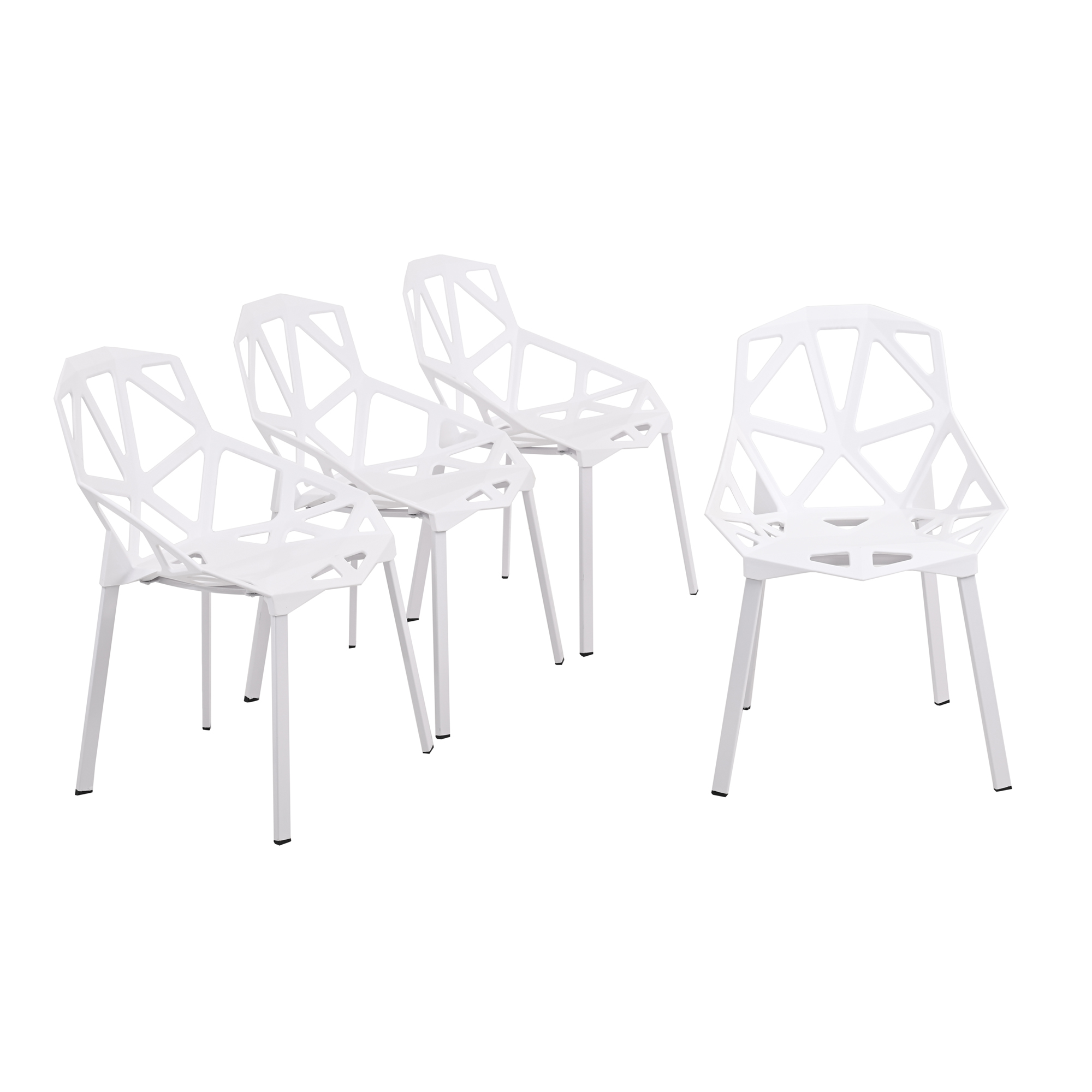 Set de Sillas Eke Life Home Blancas 4 Piezas