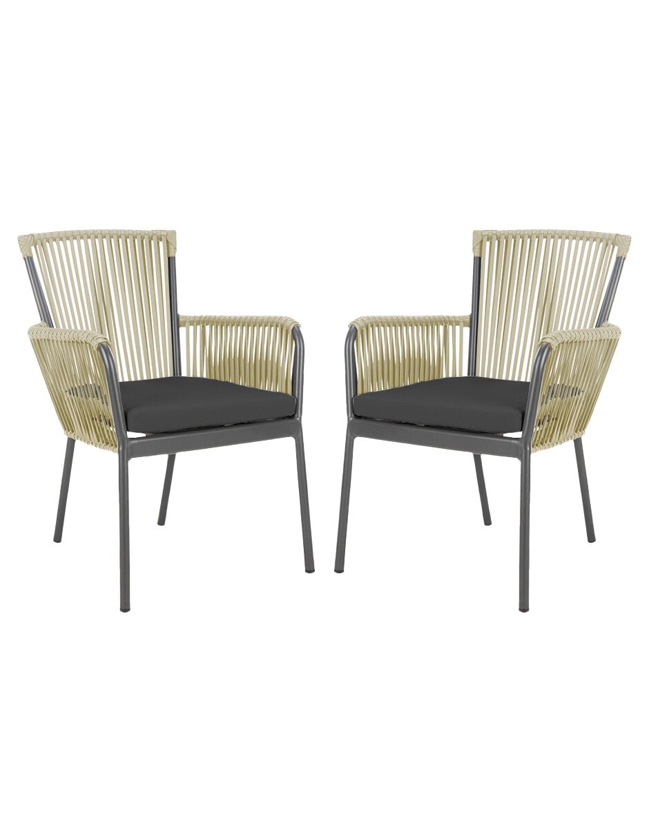 Juego de Sillas para Exterior Red Velvet DW-CH1909 Beige 2 Piezas $3,997