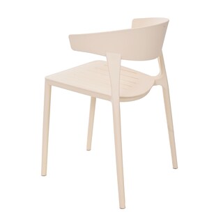 Foto 3 | Set 4 Sillas Comedor Apilables Plástico Interior Exterior Beige Eke