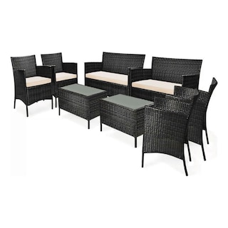 Foto 1 | Juego De Sala 8 Piezas Jardin Exterior Tipo Rattan + Cojines