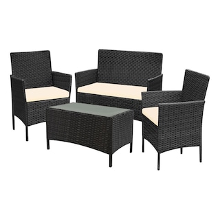 Foto 1 | Sala Exterior Tipo Rattan para Jardín Lumo LUSRPHJ17G189 Cojines