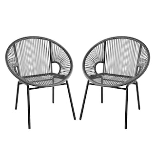 Foto 1 | Silla De Club Al Aire Libre Amazon Basics Para Todo Tipo De Clima, Mimbre Sintético, Paquete De 2 - Venta Internacional