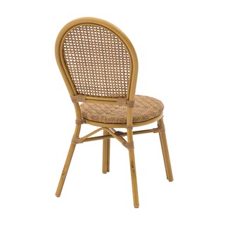 Foto 7 | Set 2 Sillas De Exterior Top Living Kina Café Estilo Vintage De Ratán Sintético Ideal Para Terraza Y Jardin