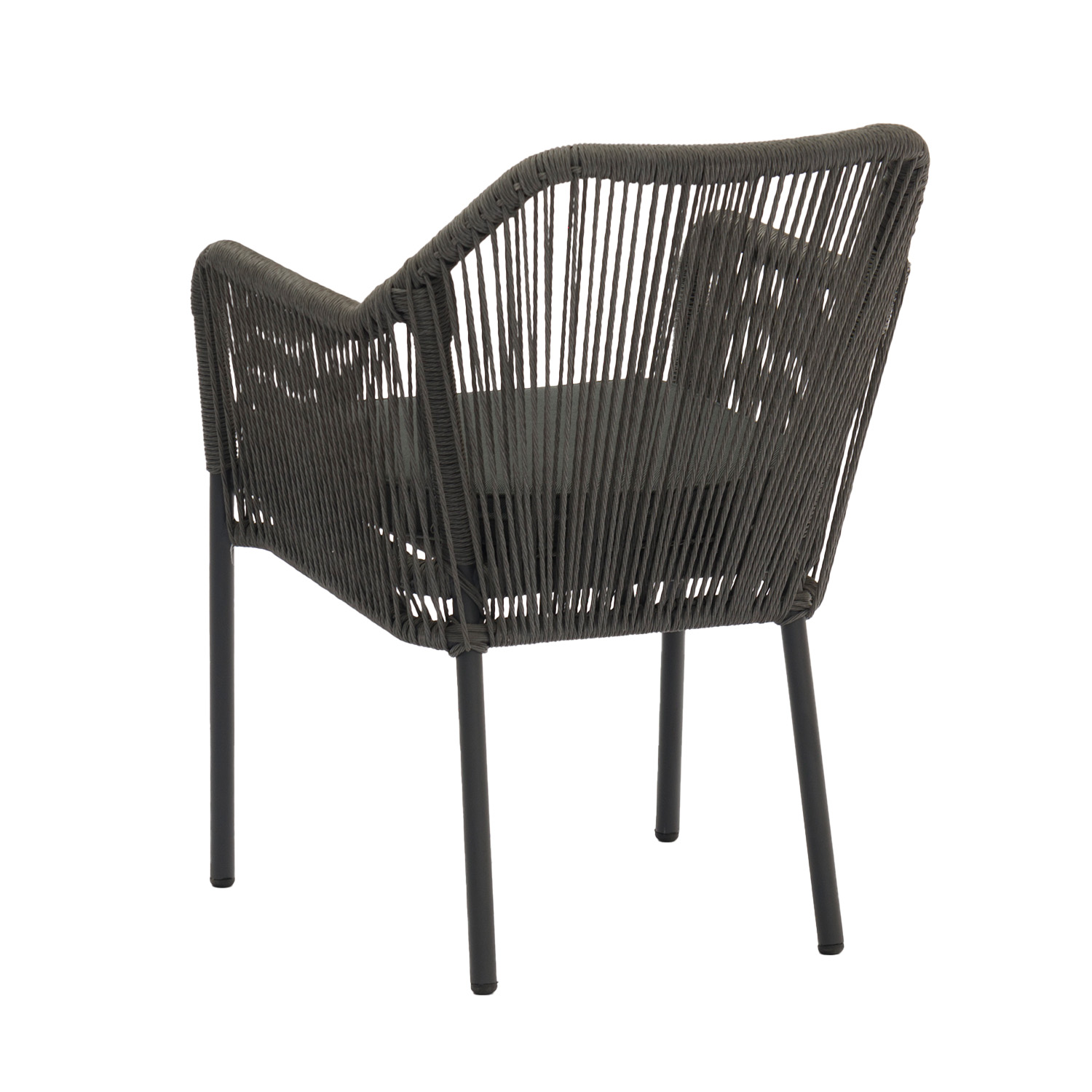 Foto 8 pulgar | Set 2 Sillas De Exterior Top Living Ideal Para Terraza Y Jardin De Cuerda De Ratán Sintético Con Cojín Gris