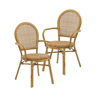 Foto 1 | Set 2 Sillas De Exterior Top Living Balu Café Estilo Vintage De Ratán Sintético Ideal Para Terraza Y Jardin