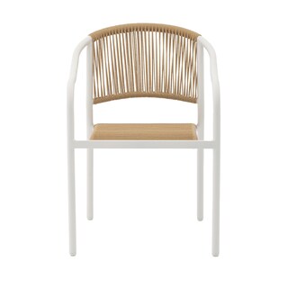 Foto 2 | Set 2 Sillas Exterior Top Living Seri Café Y Blanco De Cuerda De Ratán Sintético Ideal Para Terraza Y Jardin