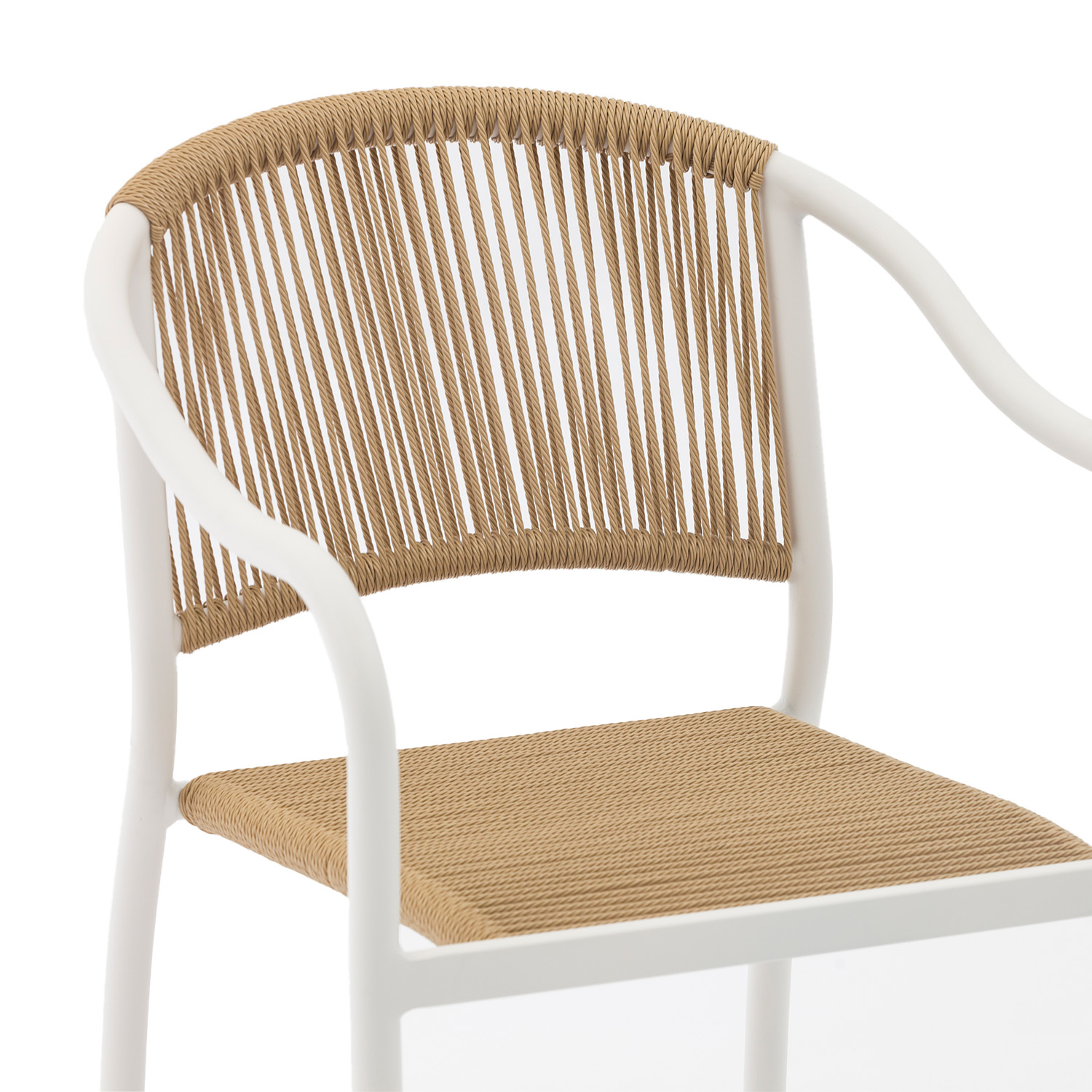 Foto 9 pulgar | Set 2 Sillas Exterior Top Living Seri Café Y Blanco De Cuerda De Ratán Sintético Ideal Para Terraza Y Jardin
