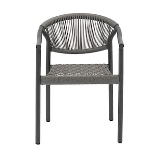 Foto 2 | Set 2 Sillas De Exterior Top Living Ideal Para Terraza Y Jardin De Ratán Sintético Gris Oscuro