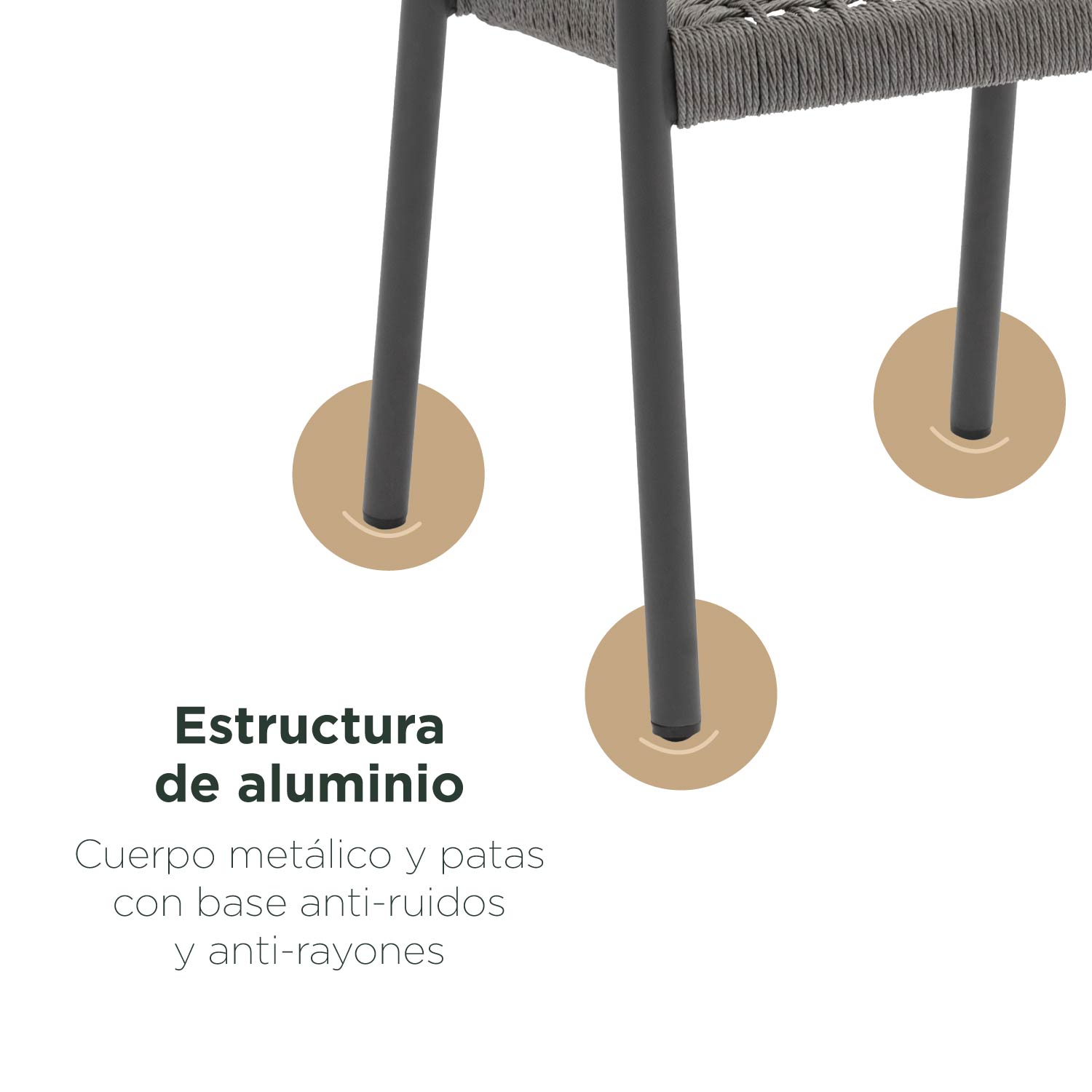 Foto 7 pulgar | Set 2 Sillas De Exterior Top Living Ideal Para Terraza Y Jardin De Ratán Sintético Gris Oscuro