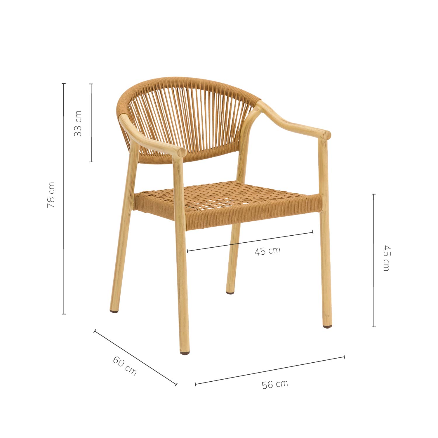 Foto 4 pulgar | Set 2 Sillas De Exterior Top Living Ideal Para Terraza Y Jardin De Ratán Sintético Café Claro