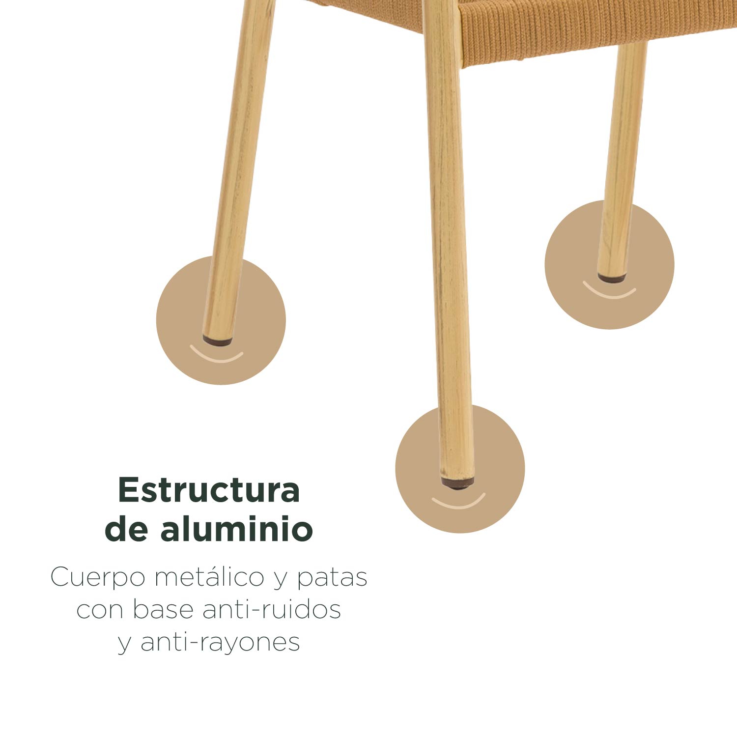 Foto 7 pulgar | Set 2 Sillas De Exterior Top Living Ideal Para Terraza Y Jardin De Ratán Sintético Café Claro