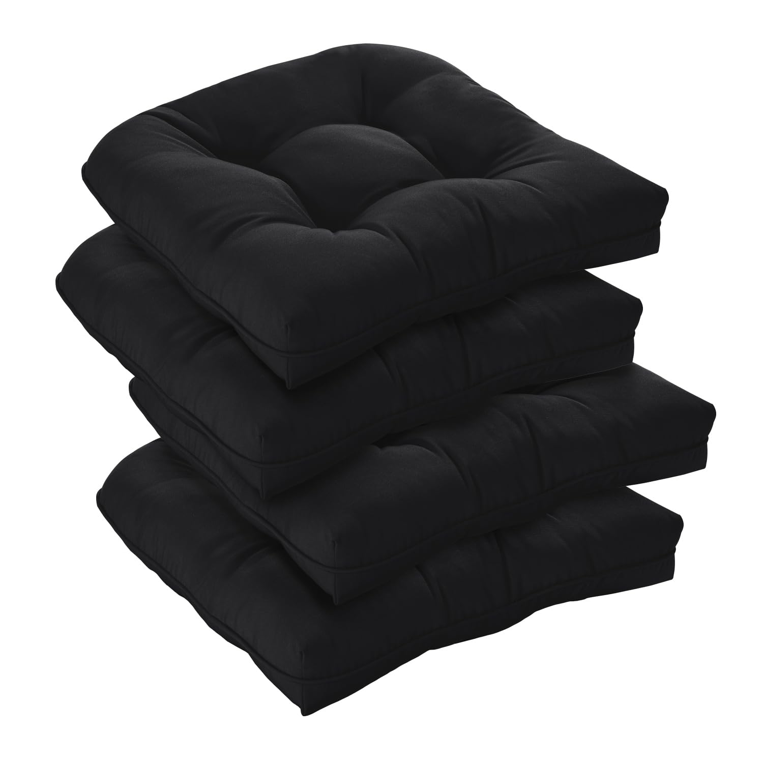 Foto 2 pulgar | Juego De 4 Cojines Para Sillas De Exterior Downluxe, Impermeables, Negros - Venta Internacional.