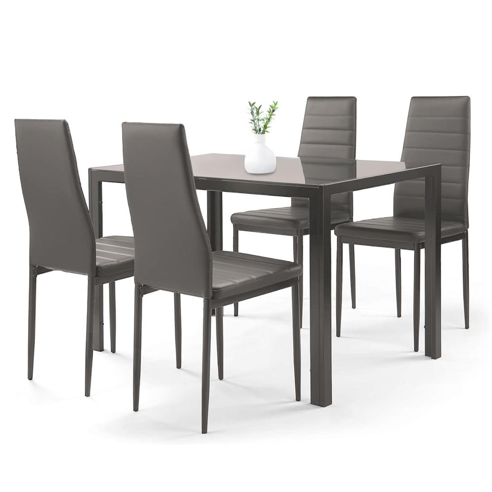 Foto 2 pulgar | Set de Comedor KingsHouse con 4 Sillas y Mesa de Vidrio