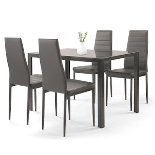 Foto 1 | Set de Comedor KingsHouse con 4 Sillas y Mesa de Vidrio