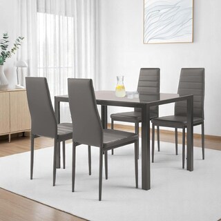 Foto 6 | Set de Comedor KingsHouse con 4 Sillas y Mesa de Vidrio